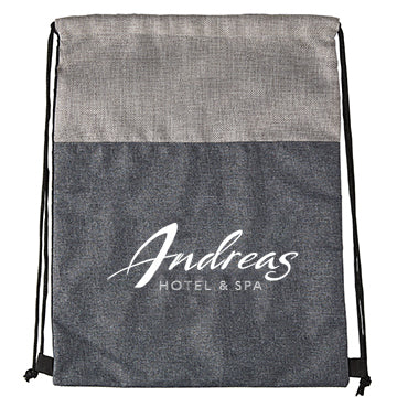HEATHERED N’ JUTE DRAWSTRING BACKPACK