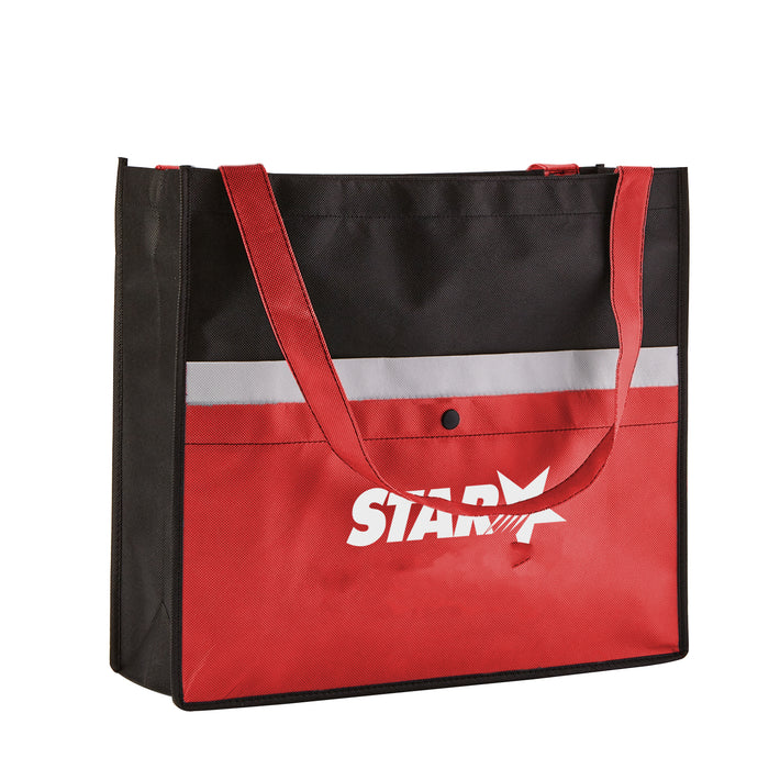 NON-WOVEN SNAP POCKET TOTE