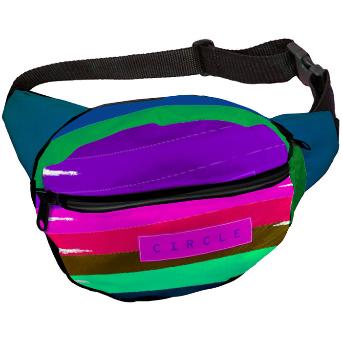 Fashion Full Color Black Panel Fanny Pack