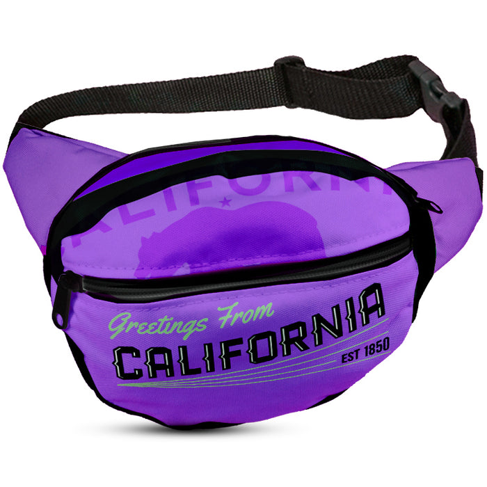 Fashion Full Color Black Panel Fanny Pack