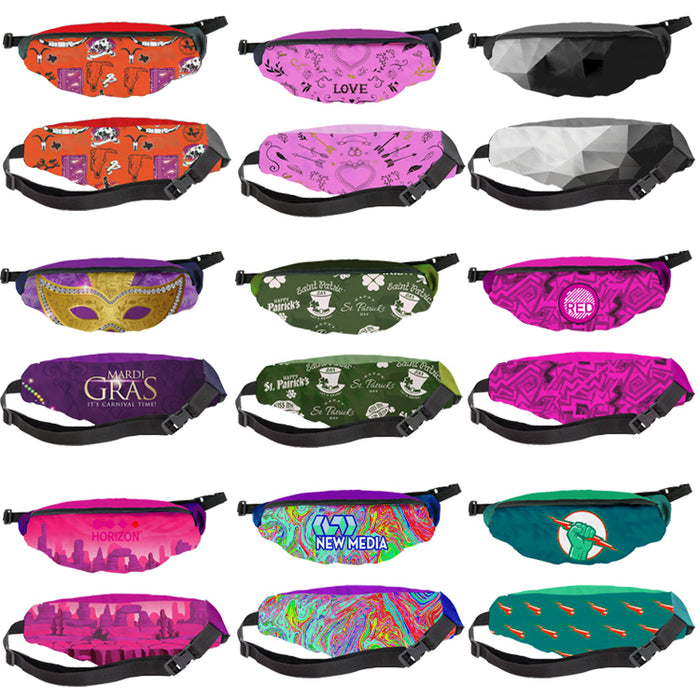 Wide Full Color Front And Back Fanny Pack