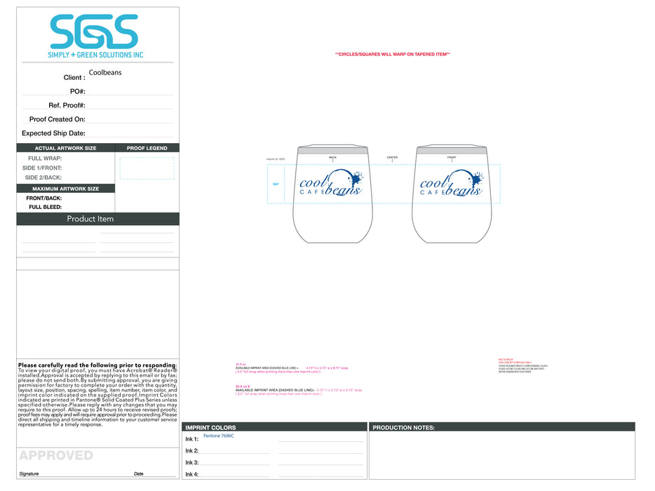 Cool Beans - 12 oz Cece Thermal Stainless Steel Tumbler
