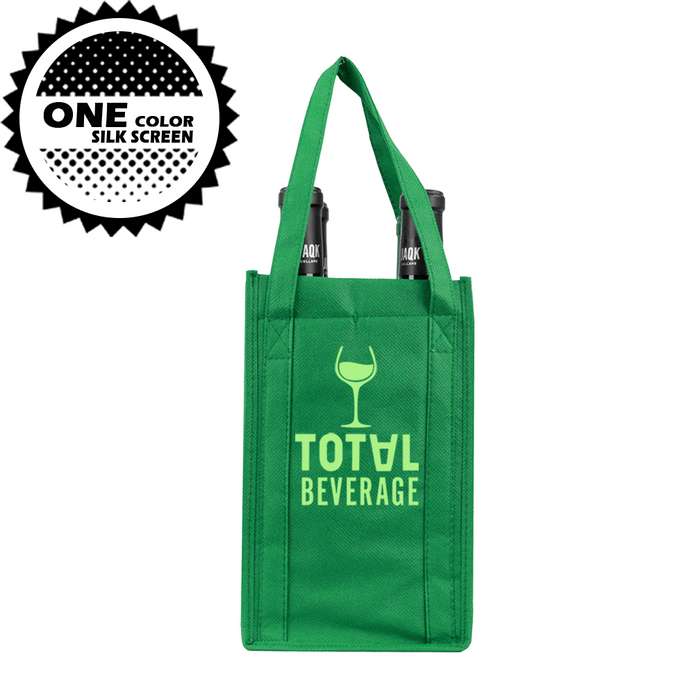 Four bottle Wine Tote, Double Layered *Fully Customizable*,[wholesale],[Simply+Green Solutions]