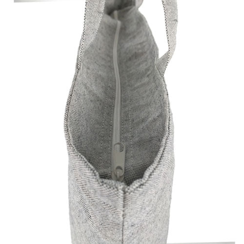  Zippered Top Grey Cotton Tote,[wholesale],[Simply+Green Solutions]