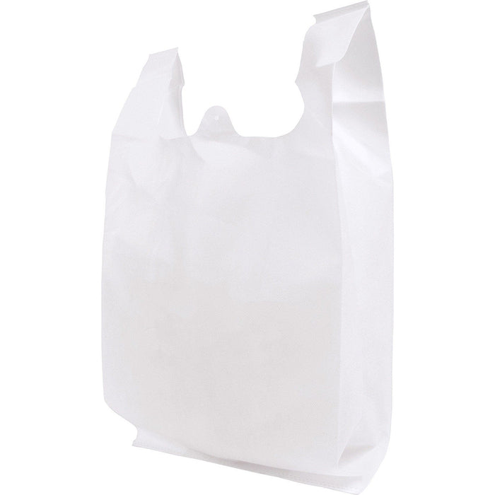 BLANK Non-woven Polypropylene White T-shirt Reusable bag *Stocked in the USA* (Pack of 270) - CLOSE OUT