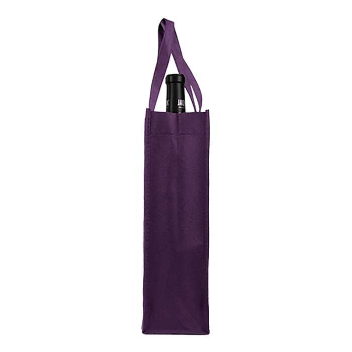 Single bottle Wine Tote, Reverse Reinforced Handles *Fully Customizable*,[wholesale],[Simply+Green Solutions]