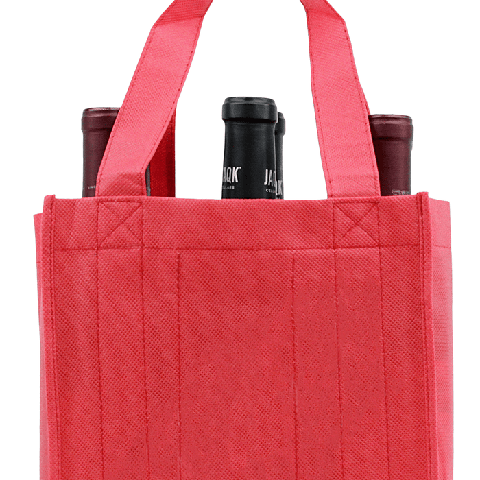 Six Bottle Wine Tote, Reverse Reinforced Handles *Fully Customizable*,[wholesale],[Simply+Green Solutions]