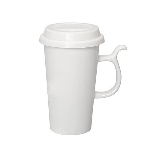 Ceramic Travel Mug, To Go Cup, White & Cream– Gather Goods Co.