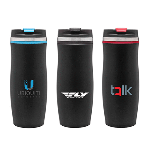 12 oz Stainless Steel Tumbler With Threaded Flip Top Lid - Berlin (Matte Black),[wholesale],[Simply+Green Solutions]