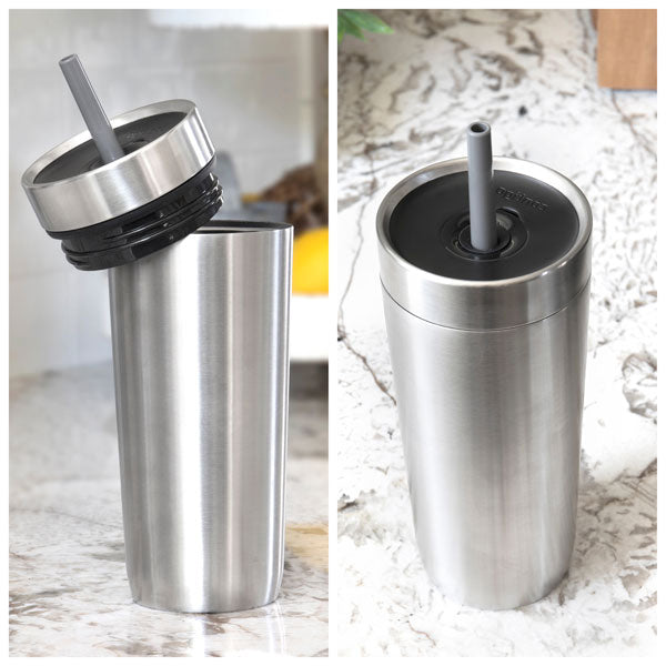 Thermal tumbler with no-spill lid