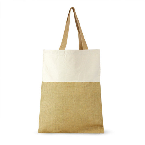 Blank Jute and Cotton Shopping Bag,[wholesale],[Simply+Green Solutions]