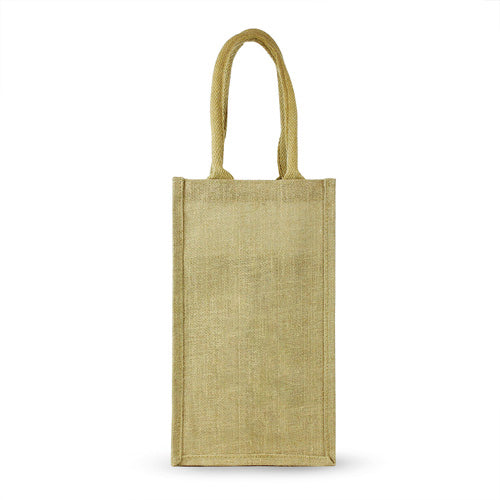 Blank 4 Bottle Jute Wine Bag with cotton webbed handles,[wholesale],[Simply+Green Solutions]