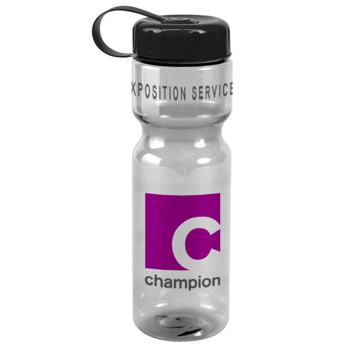 28 oz Champion Transparent Bottle w/ Tethered Lid ,[wholesale],[Simply+Green Solutions]