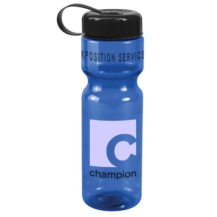 28 oz Champion Transparent Bottle w/ Tethered Lid ,[wholesale],[Simply+Green Solutions]