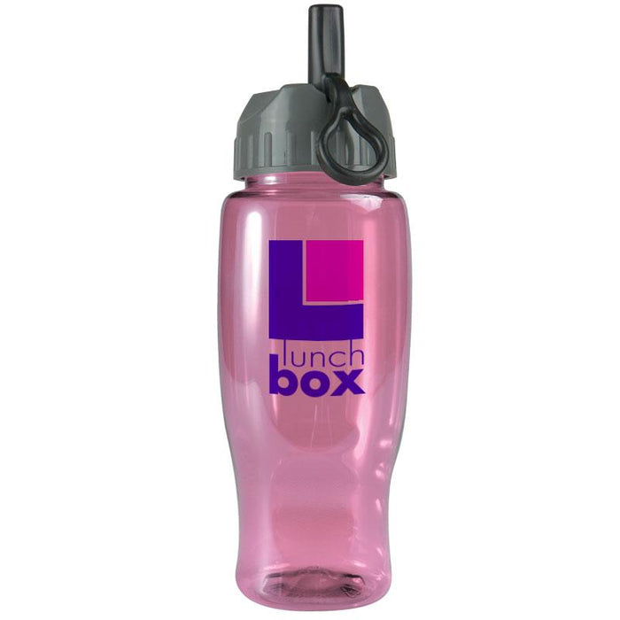 27 oz Transparent Bottle w/ Flip Straw Lid ,[wholesale],[Simply+Green Solutions]