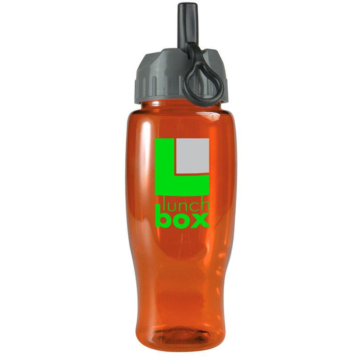 27 oz Transparent Bottle w/ Flip Straw Lid ,[wholesale],[Simply+Green Solutions]