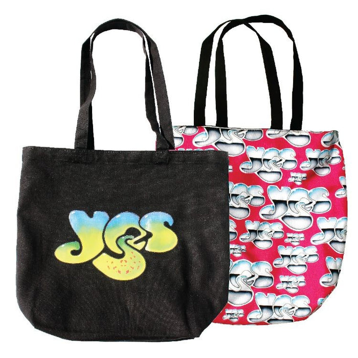 Reversible Black Cotton Tote w/Full Color Sublimated Liner