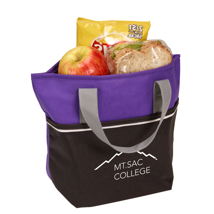NON-WOVEN INSULATED COOLER TOTE w/ Zipper
