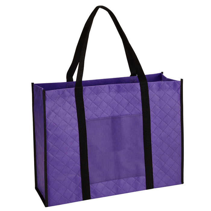 QUILTED NON-WOVEN TOTE w/ Pockets