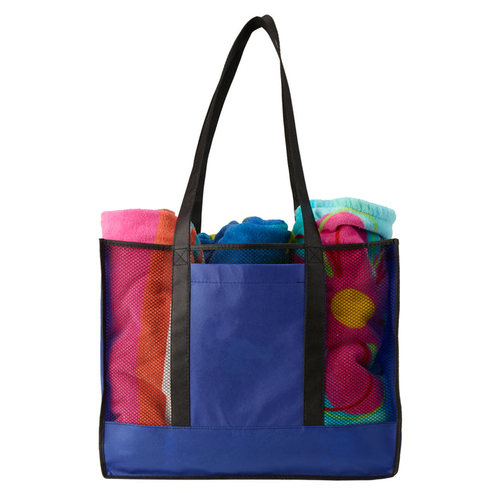 NON-WOVEN BEACH TOTE w/ Pockets