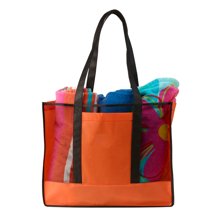 NON-WOVEN BEACH TOTE w/ Pockets