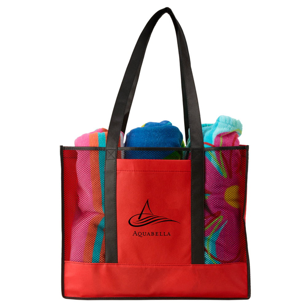 NON-WOVEN BEACH TOTE w/ Pockets