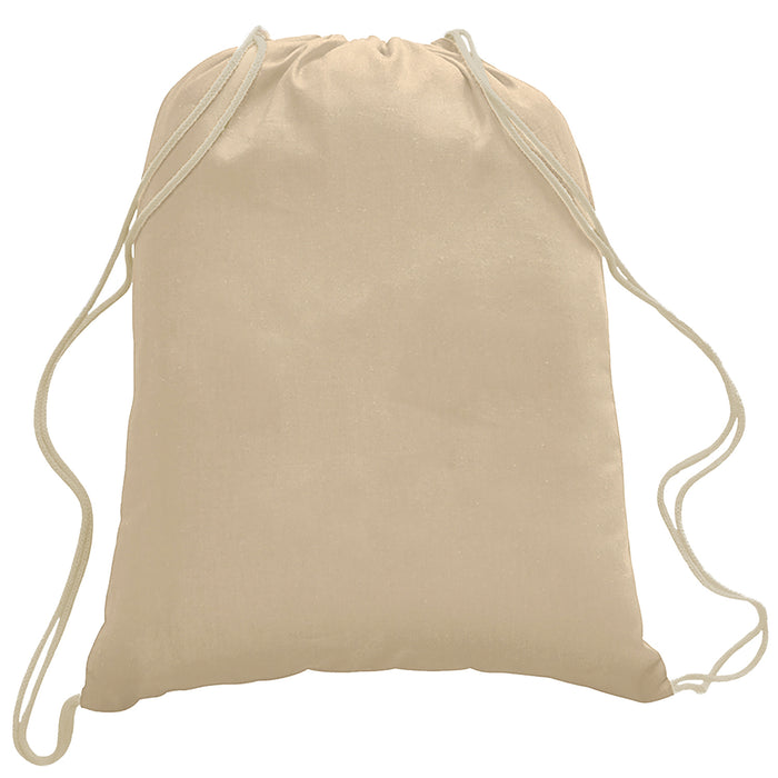 5.5 OZ. COTTON CANVAS DRAWSTRING BACKPACK