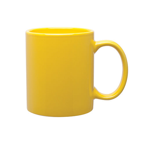 Café Pilon Inspired 11 Oz Mug With Yellow Handle & Interior 