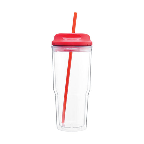 Clear Tumbler with Colored Lid - 24 oz.