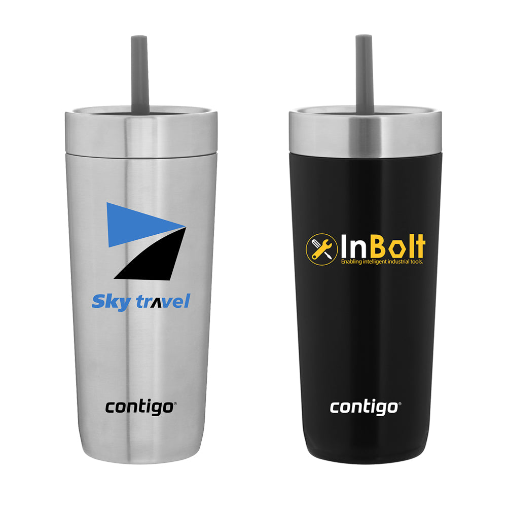 Personalized Tumbler With Straw, Contigo Luxe 18 Oz Travel Tumbler, Custom  Insulated Tumbler, Laser Engraved Spill Proof Tumbler With Straw 