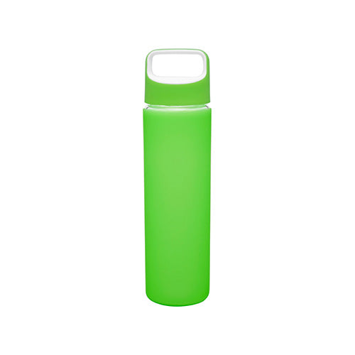 18 Oz. Glass Bottle w/Color Silicone Sleeve