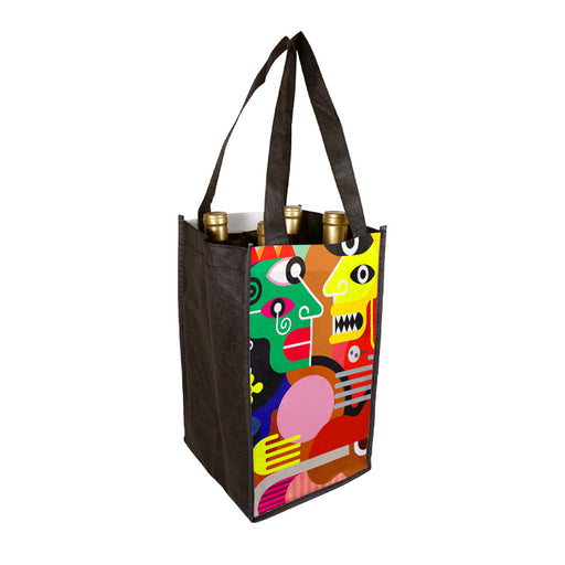 Four Bottle Wine Shopper Bag