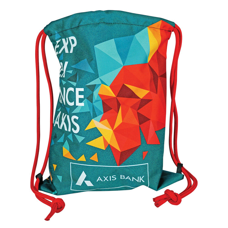 Thick Cord Drawstring Backpack- Sewn in the USA One Side Print
