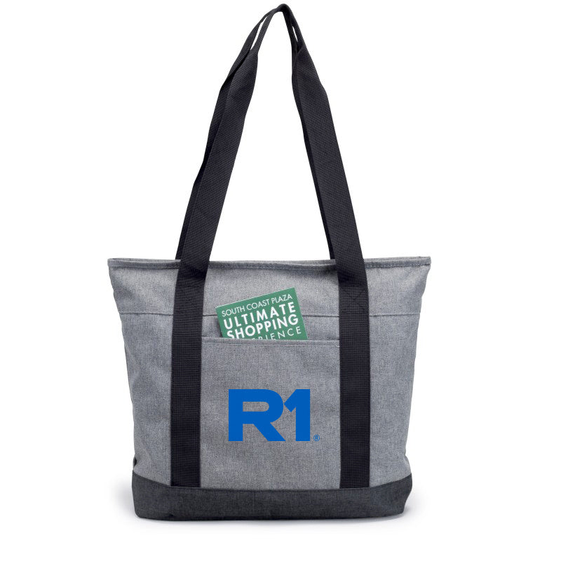 R1 - Heathered Zippered Tote Bag