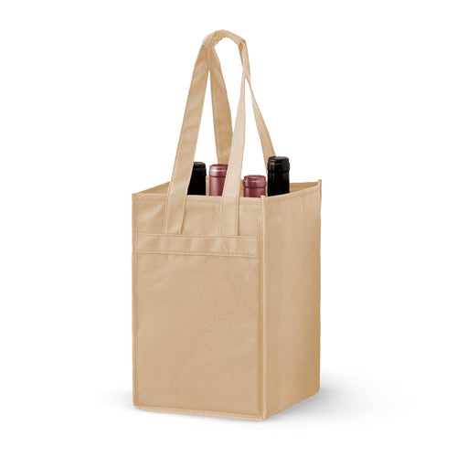 4 Bottle Non-woven Wine Tote Bag *Stocked in the USA* - ,[wholesale],[Simply+Green Solutions]