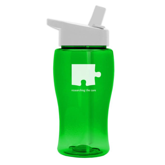 18 oz Transparent Bottle w/ Flip Straw Lid (Pack of 200),[wholesale],[Simply+Green Solutions]