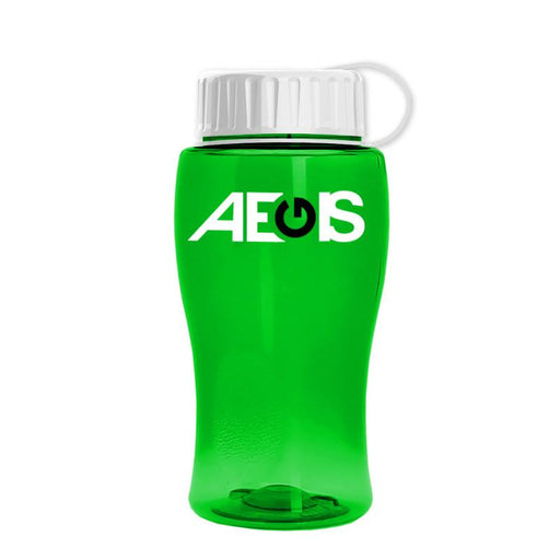 18 oz Transparent Bottle w/ Tethered Lid (Pack of 200),[wholesale],[Simply+Green Solutions]