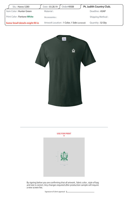 PT. Judith -  T-Shirt Hanes Comfort-soft cotton Men's T-Shirt #5280