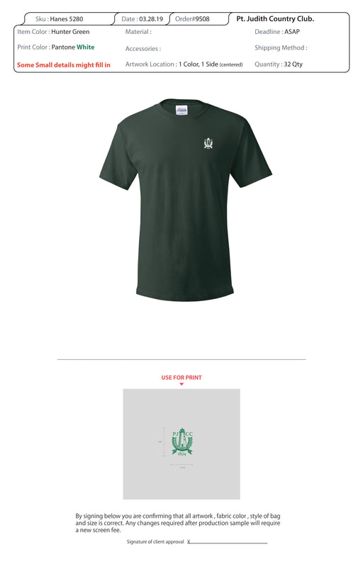 PT. Judith -  T-Shirt Hanes Comfort-soft cotton Men's T-Shirt #5280