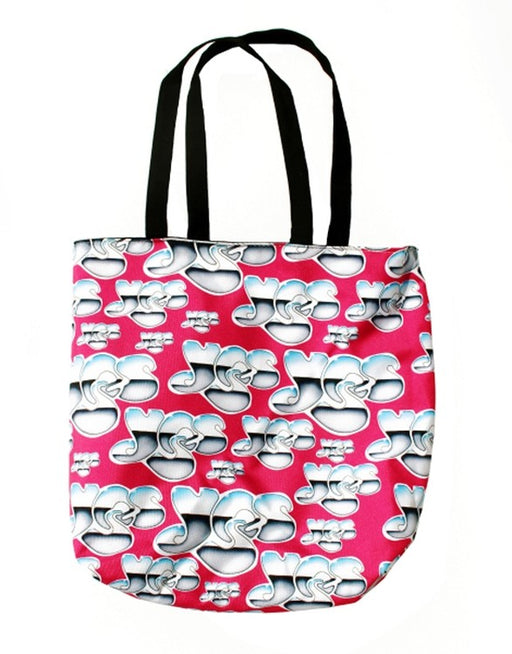 Reversible Black Cotton Tote w/Full Color Sublimated Liner