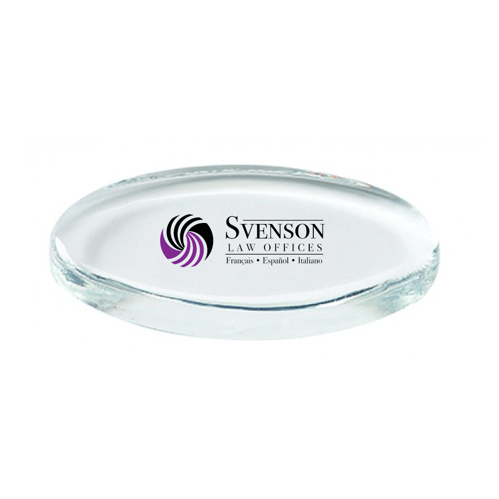 Glass Oval Paperweight *Stocked in the USA* (Pack of 48),[wholesale],[Simply+Green Solutions]