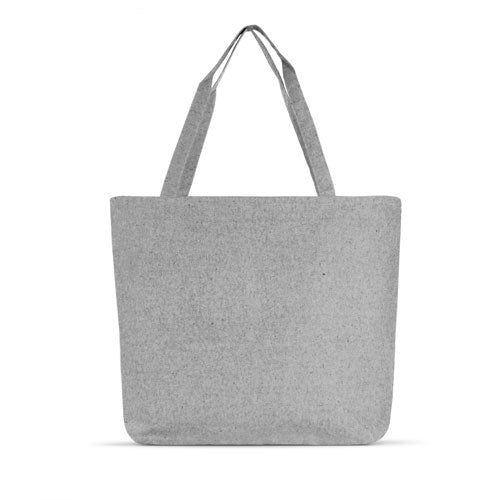  Zippered Top Grey Cotton Tote,[wholesale],[Simply+Green Solutions]