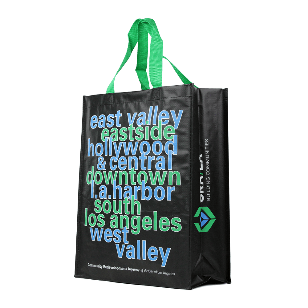 Woven Polypropylene Laminated Grocery Tote *Fully Customizable* Bag Ban Approved,[wholesale],[Simply+Green Solutions]