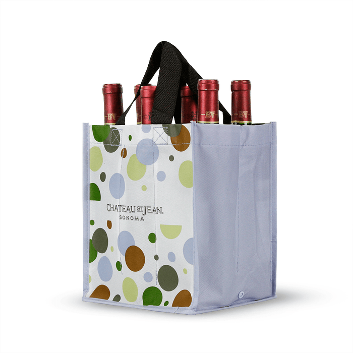 Foldable Non Woven Polypropylene CMYK Laminated Wine Tote *Fully Customizable*,[wholesale],[Simply+Green Solutions]