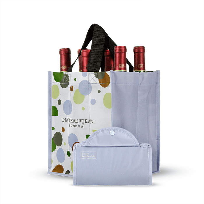 Foldable Non Woven Polypropylene CMYK Laminated Wine Tote *Fully Customizable*,[wholesale],[Simply+Green Solutions]