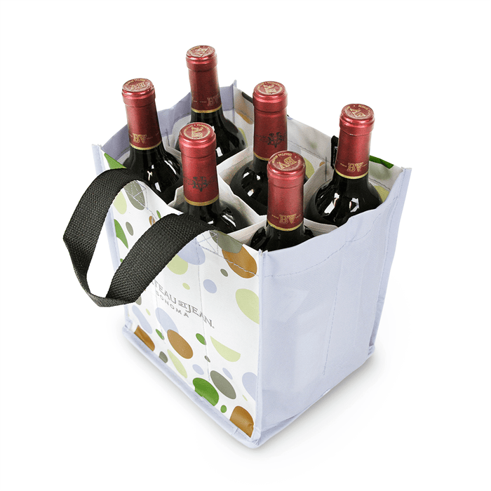 Foldable Non Woven Polypropylene CMYK Laminated Wine Tote *Fully Customizable*,[wholesale],[Simply+Green Solutions]