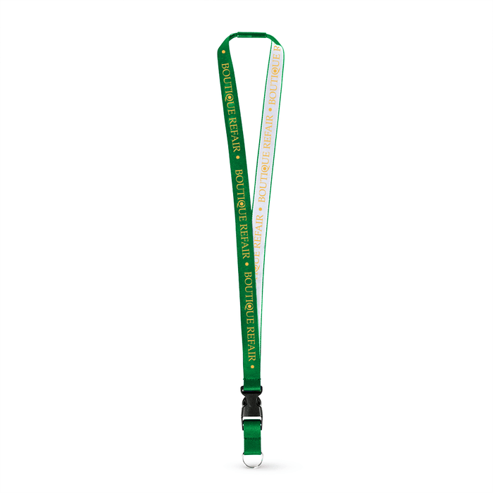 3/4" Detailed Coarse Weave Lanyard w/Detachable Buckle and a Breakaway - ,[wholesale],[Simply+Green Solutions]