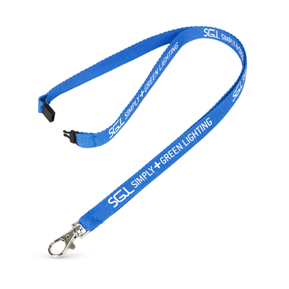1/2" Silkscreened Flat Lanyard w/Sew on Breakaway,[wholesale],[Simply+Green Solutions]
