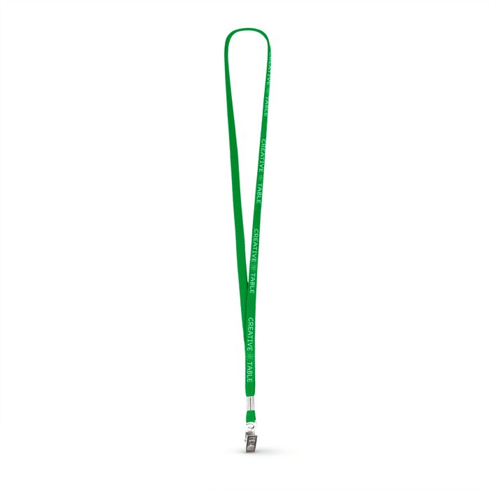 3/8" Tubular Polyester Lanyard w/Bulldog Clip - ,[wholesale],[Simply+Green Solutions]