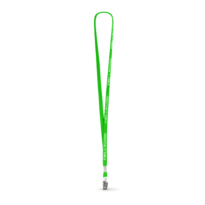 3/8" Tubular Polyester Lanyard w/Bulldog Clip - ,[wholesale],[Simply+Green Solutions]